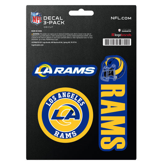LA Rams Decal Stickers 3 Pack