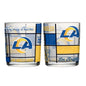 LA Rams 12oz Quilted Stained Rocks Glass 2 Pck