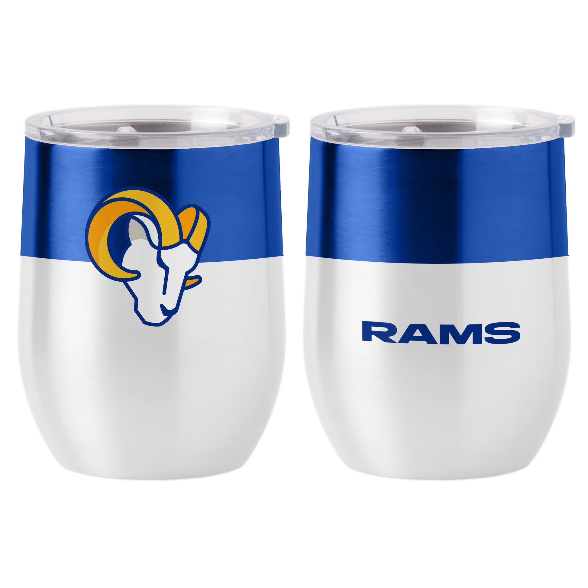 LA Rams 16oz Colorblock Stainless Curved Beverage