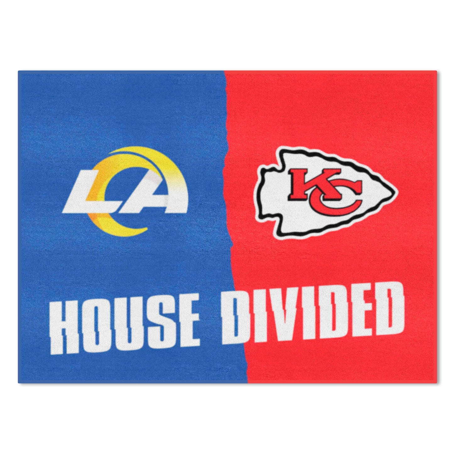 NFL House Divided Mat - Rams / Chiefs