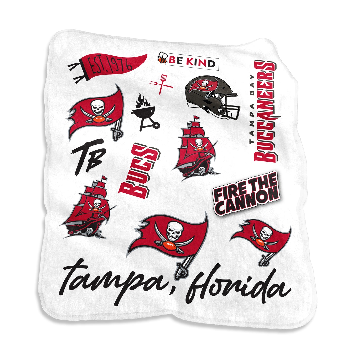 Tampa Bay Buccaneers Native Raschel Throw