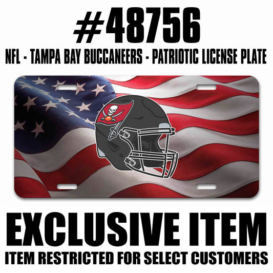 NFL - Tampa Bay Buccaneers Embossed Patriotic License Plate