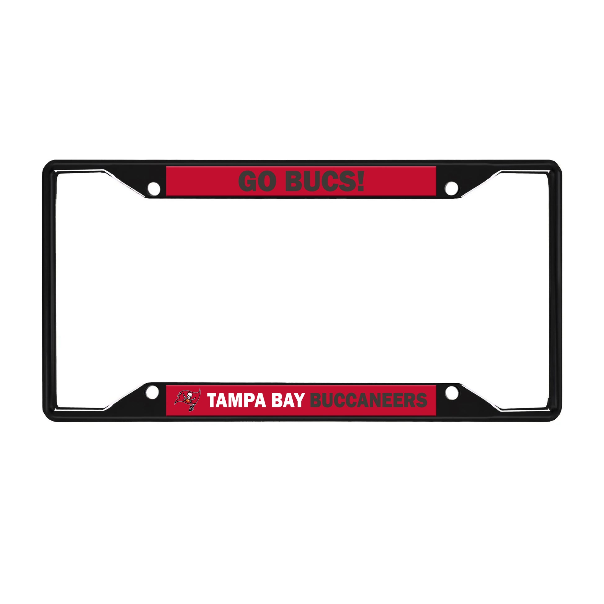 Tampa Bay Buccaneers License Black Trinity Plate Frame