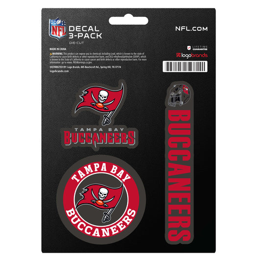 Tampa Bay Buccaneers Decal Stickers 3 Pack