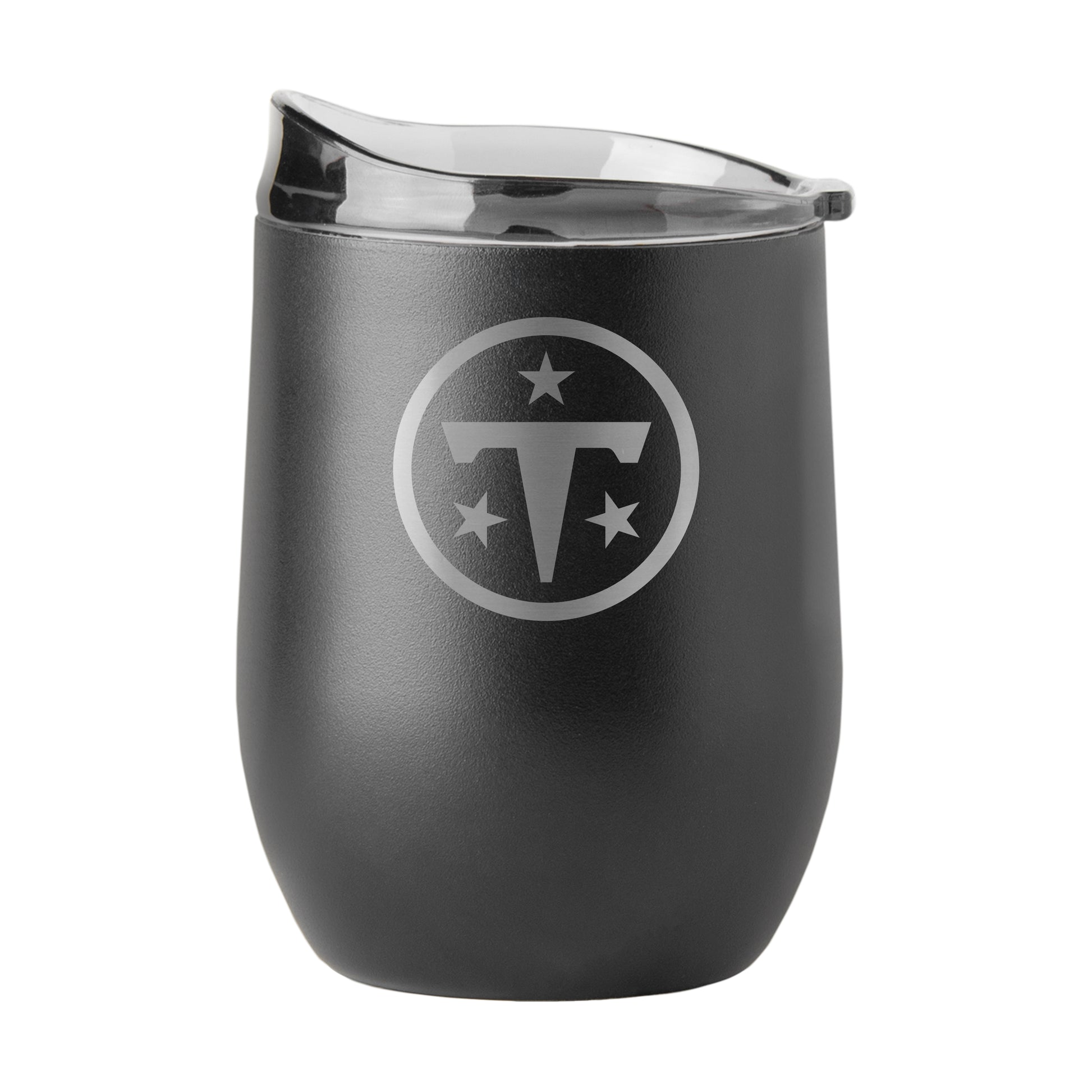 Tennessee Titans 16oz Black Etch Powder Coat Curved Bev