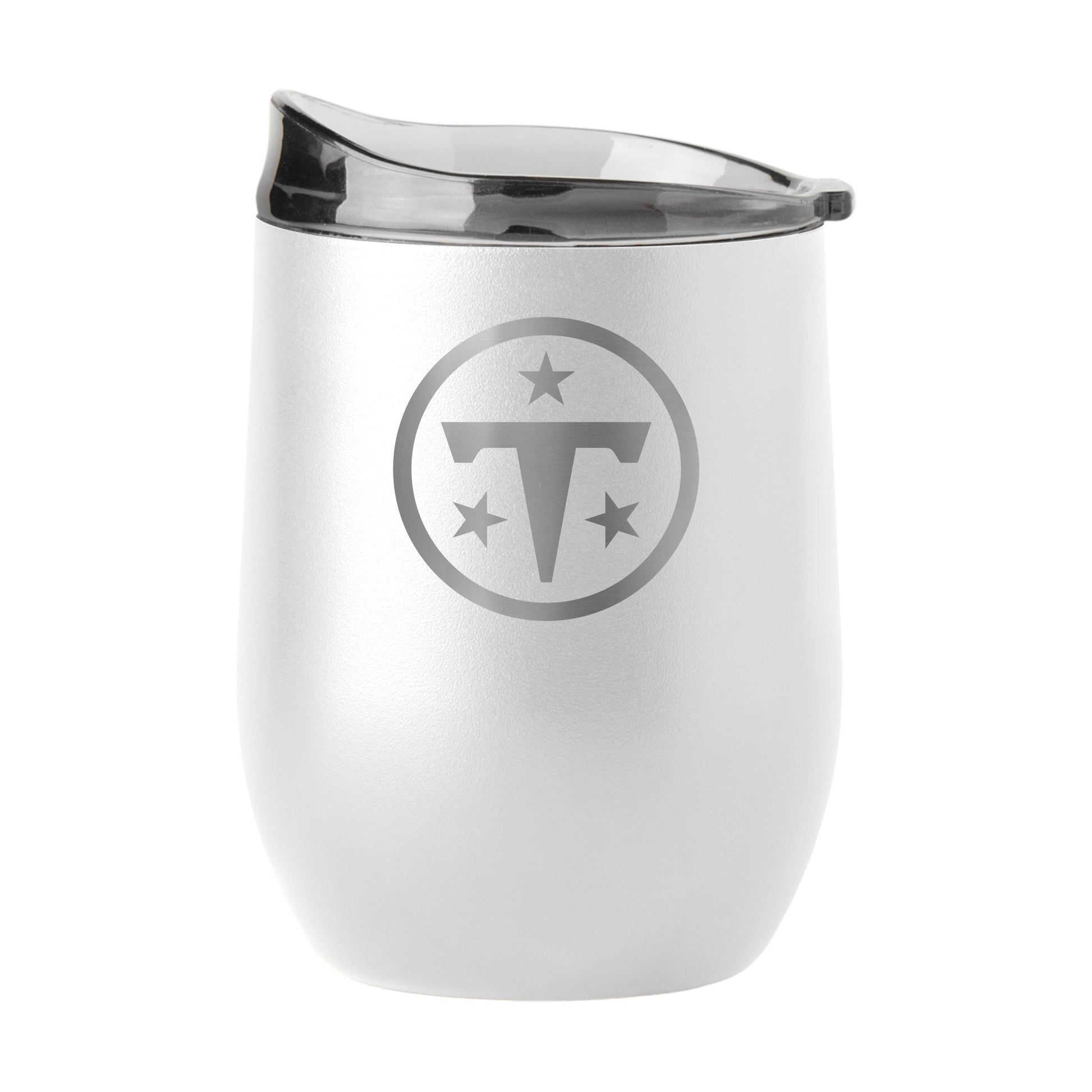 Tennessee Titans 16oz White Etch Powder Coat Curved Bev