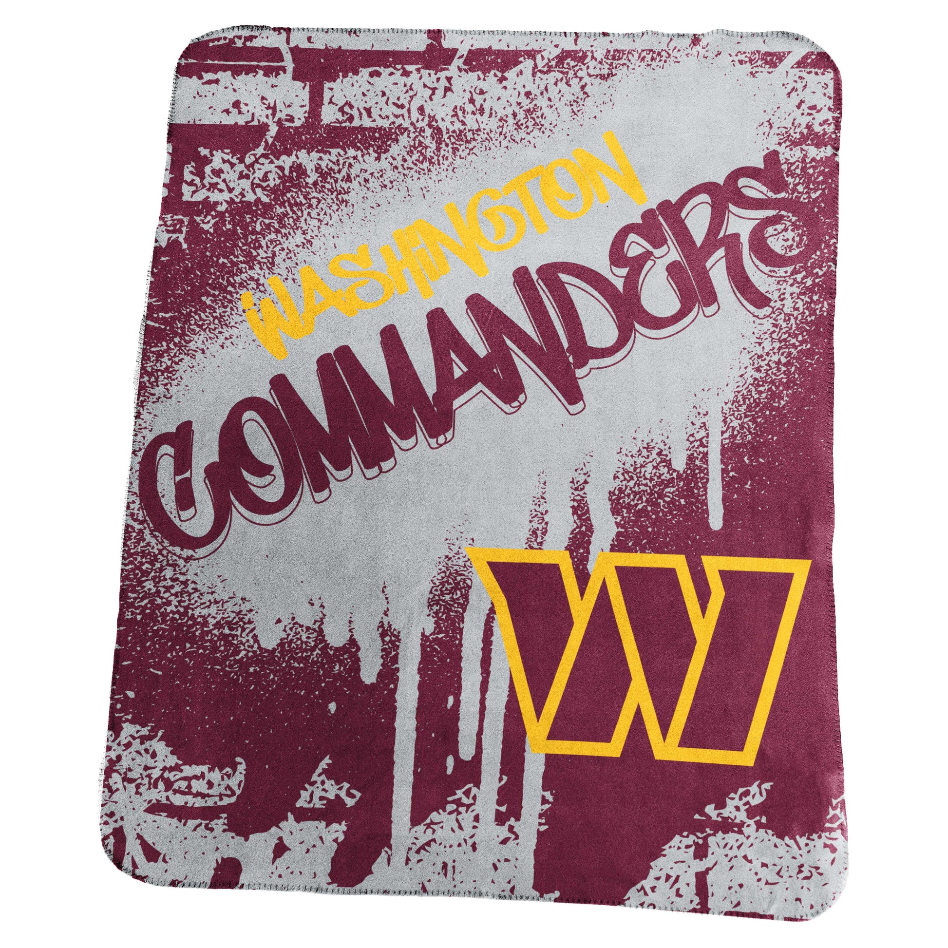 Washington Commanders Classic Graffiti Fleece Throw