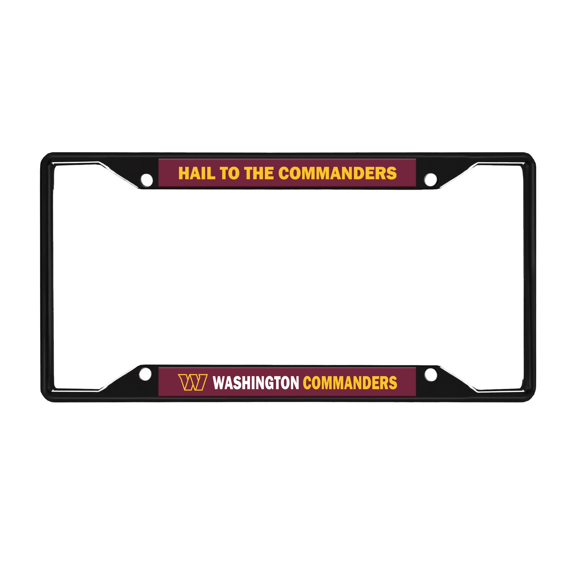 Washington Commanders License Black Trinity Plate Frame