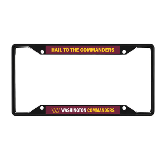 Washington Commanders License Black Trinity Plate Frame
