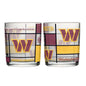 Washington Commanders 12oz Quilted Stained Rocks Glass 2 Pck