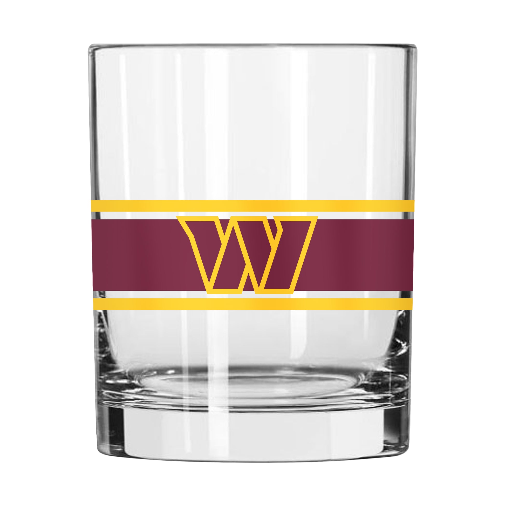 Washington Commanders 14oz Stripe Rocks Glass