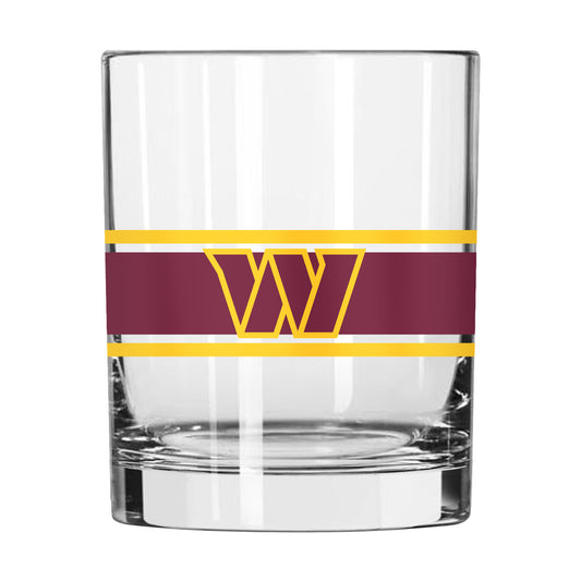 Washington Commanders 14oz Stripe Rocks Glass