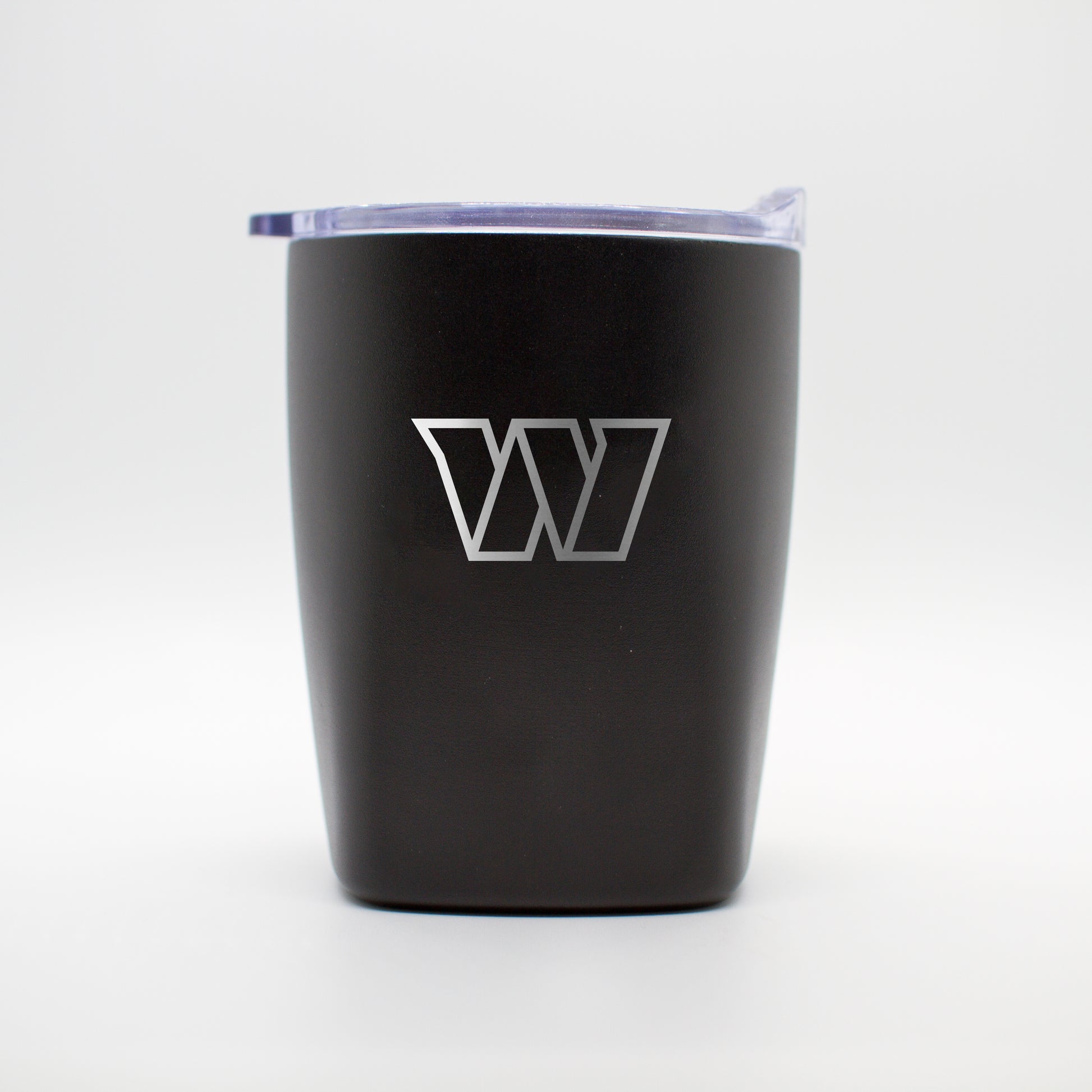 Washington Commanders 10oz Etch Black Powder Coat Rocks Tumbler