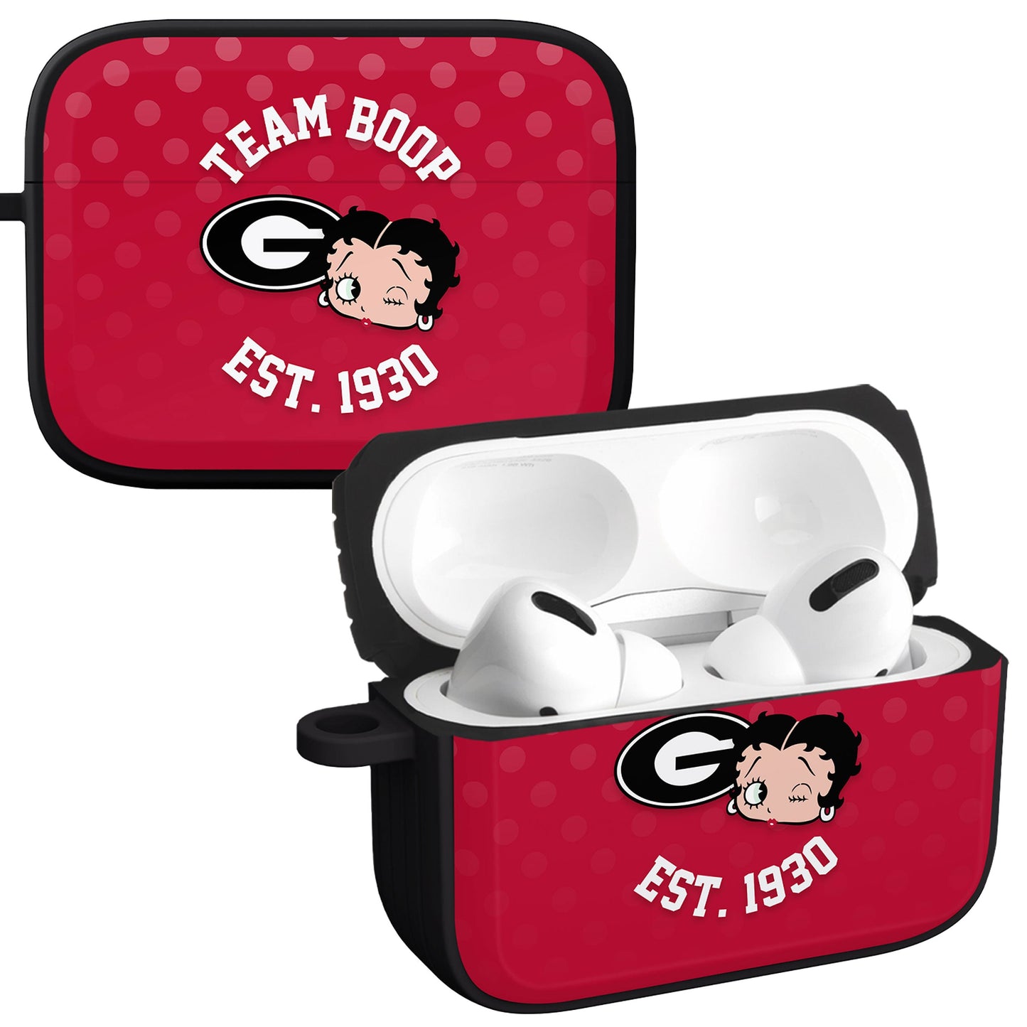 Georgia Bulldogs X Betty Boop HDX Apple AirPods Pro 1 & 2 Case Cover