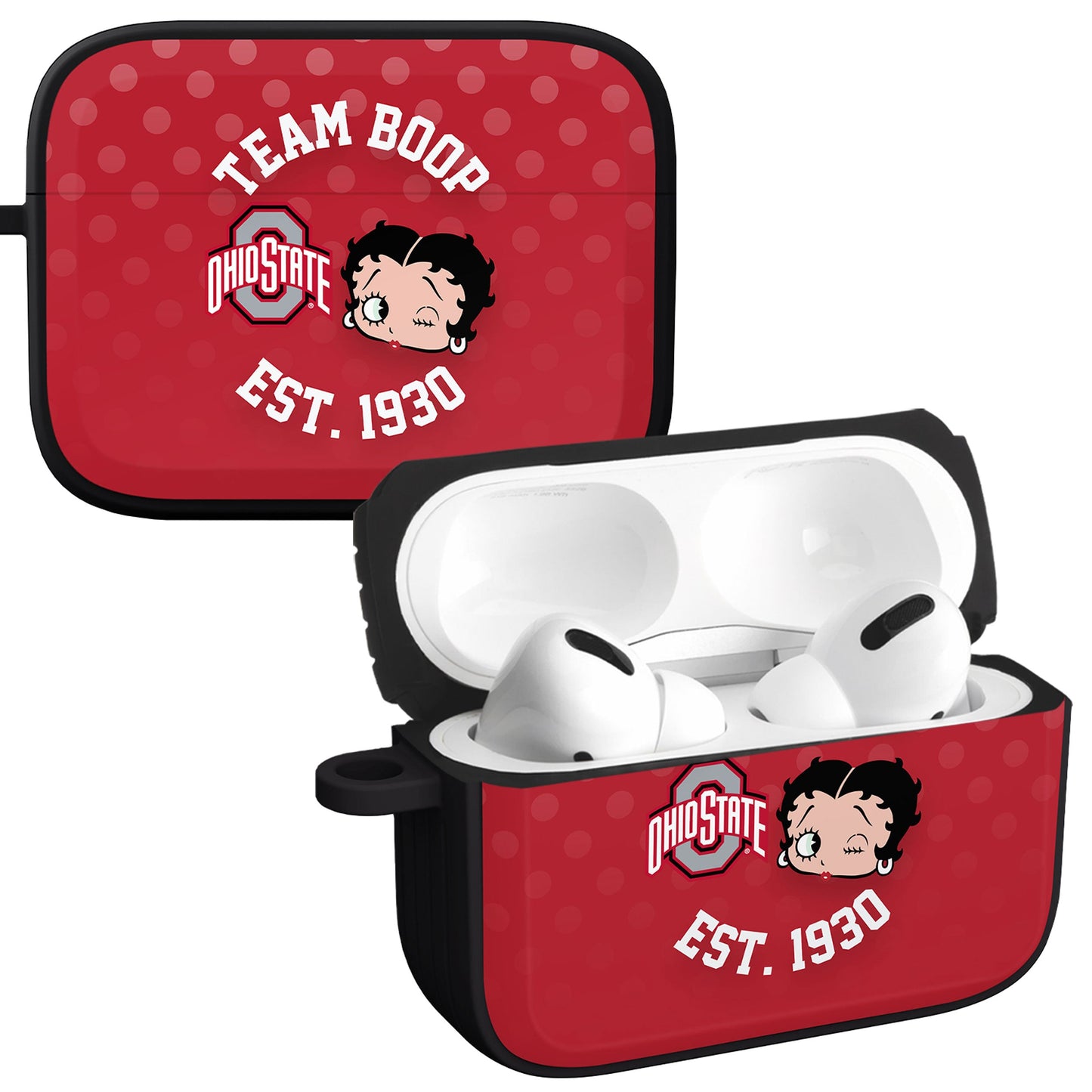 Ohio State Buckeyes X Betty Boop HDX Apple AirPods Pro 1 & 2 Case Cover