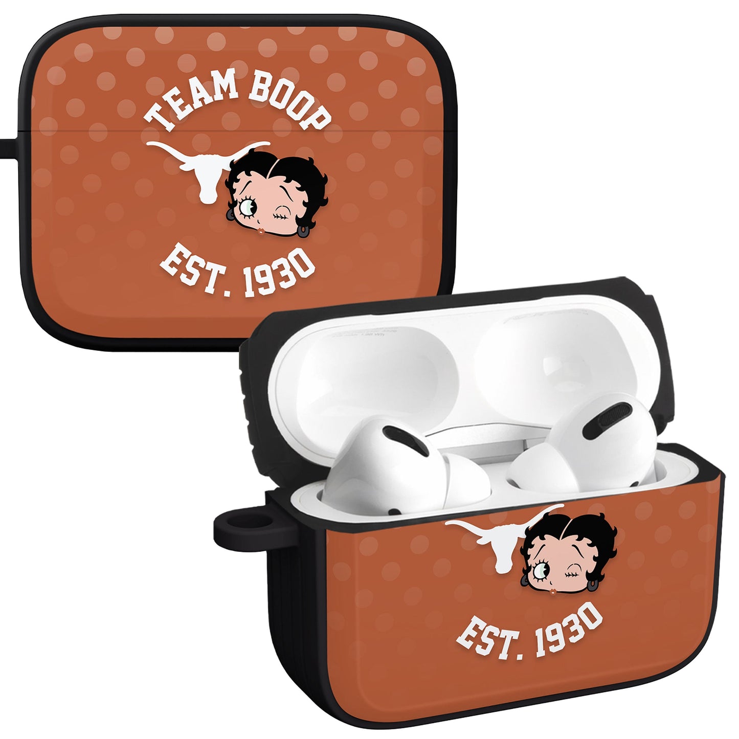 Texas Longhorns X Betty Boop HDX Case Apple AirPods Pro 1 & 2 Case Cover
