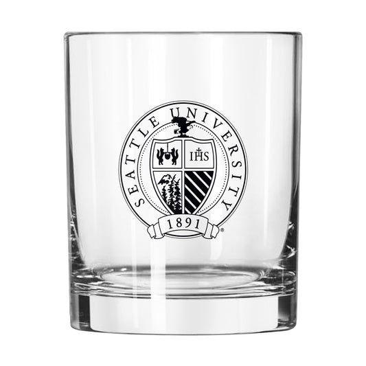 Seattle University 14oz Logo Rocks Glass