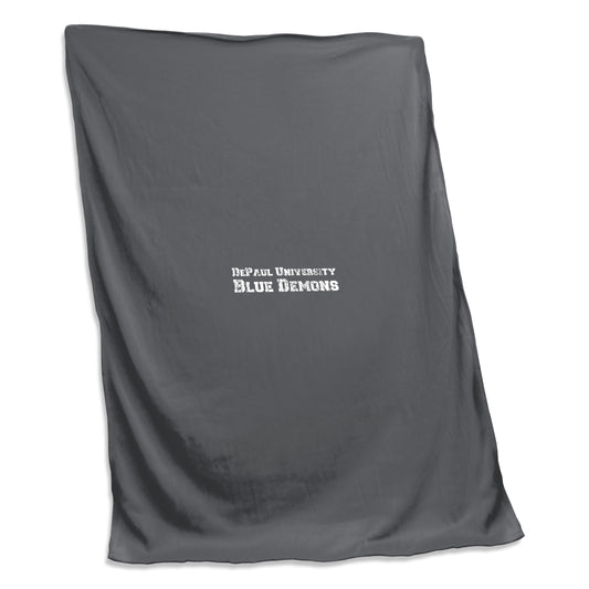 DePaul U Charcoal Sweatshirt Blanket (Screened)