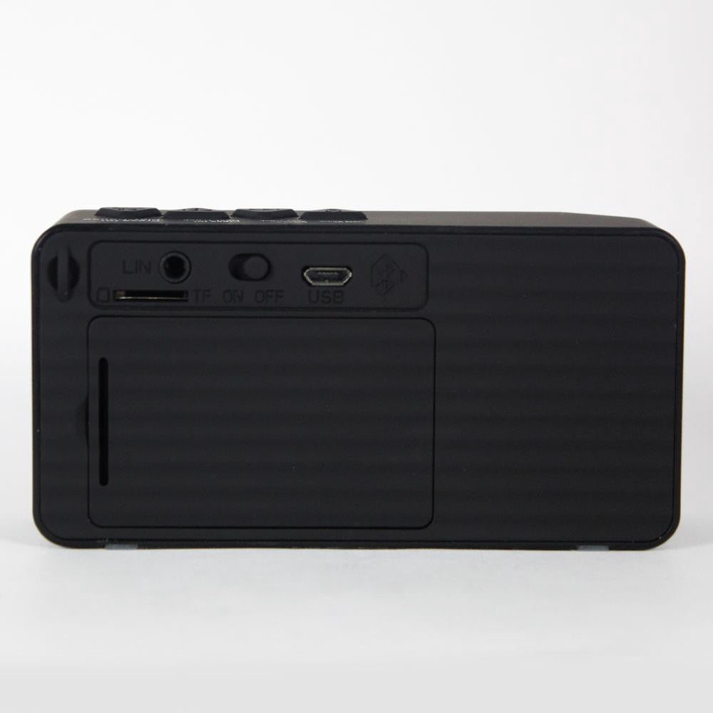 Florida Gators BX-100 Bluetooth Speaker with a usb and tf card slot, on/off switch, and line-in port on a white background.