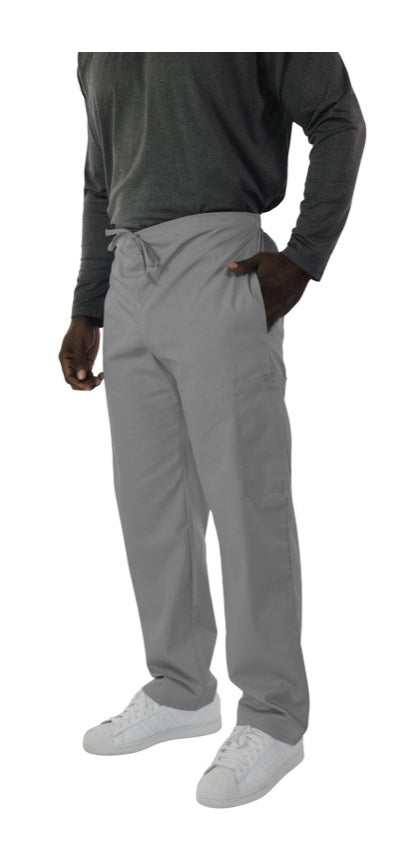 Man in UltraSoft Unisex Cargo 6-Pocket Pants 313C and dark sweater standing with hand in pocket, wearing white sneakers. only the lower half of his face is visible.