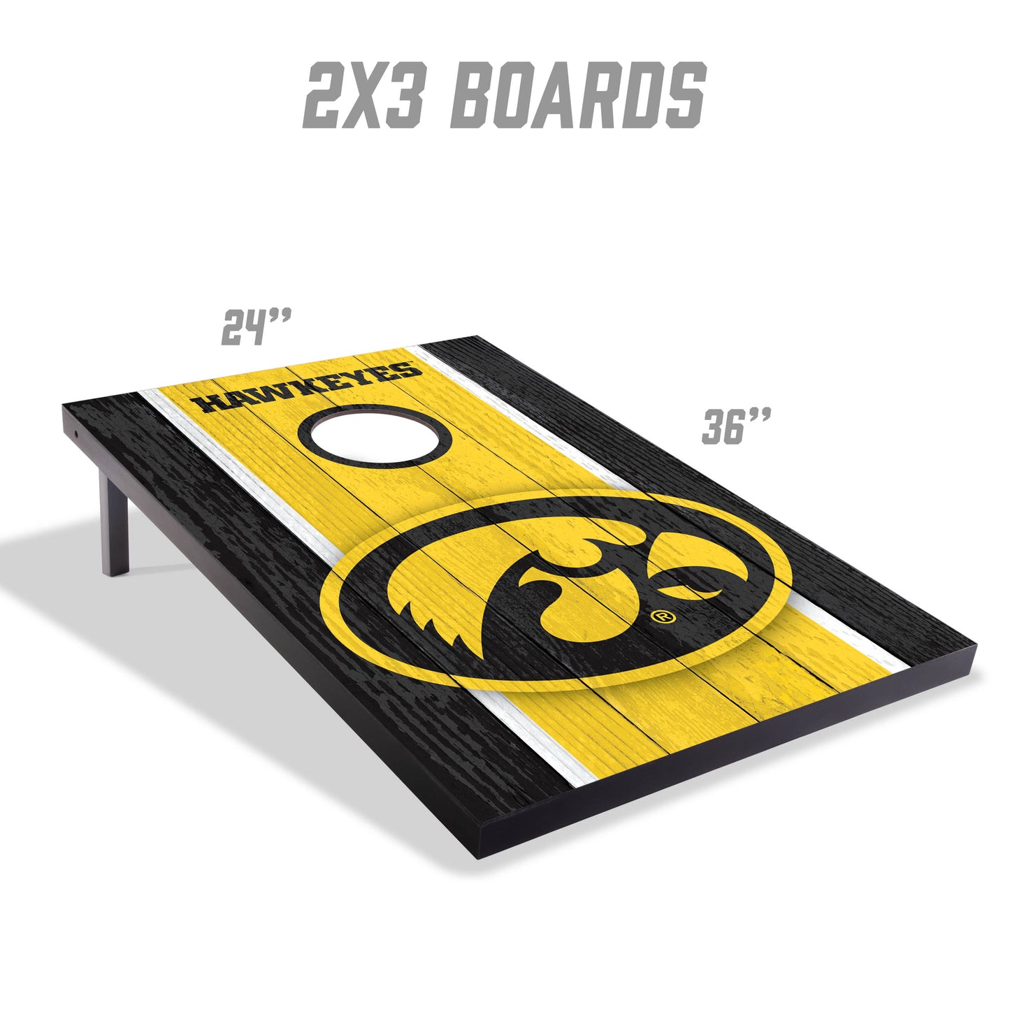 NCAA Iowa Hawkeyes 2' x 3' MDF Cornhole Set