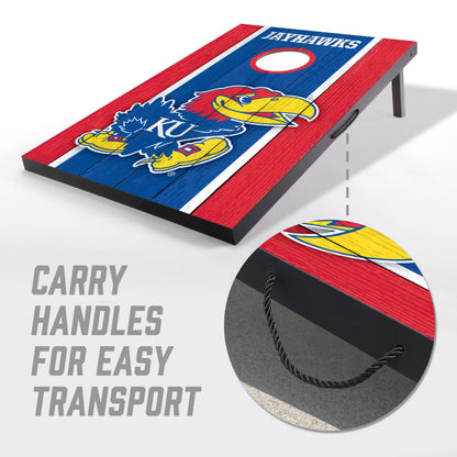 NCAA Kansas Jayhawks 2' x 3' MDF Cornhole Set