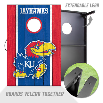 NCAA Kansas Jayhawks 2' x 3' MDF Cornhole Set