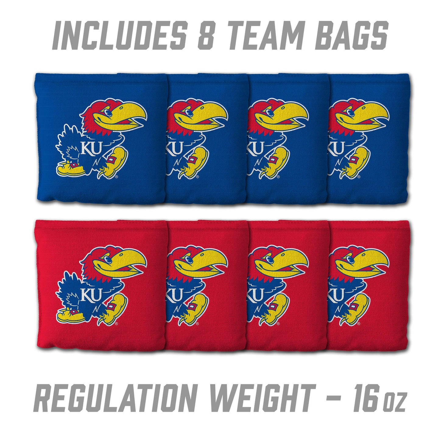 NCAA Kansas Jayhawks 2' x 3' MDF Cornhole Set