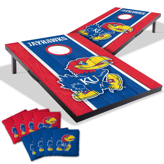 NCAA Kansas Jayhawks 2' x 3' MDF Cornhole Set