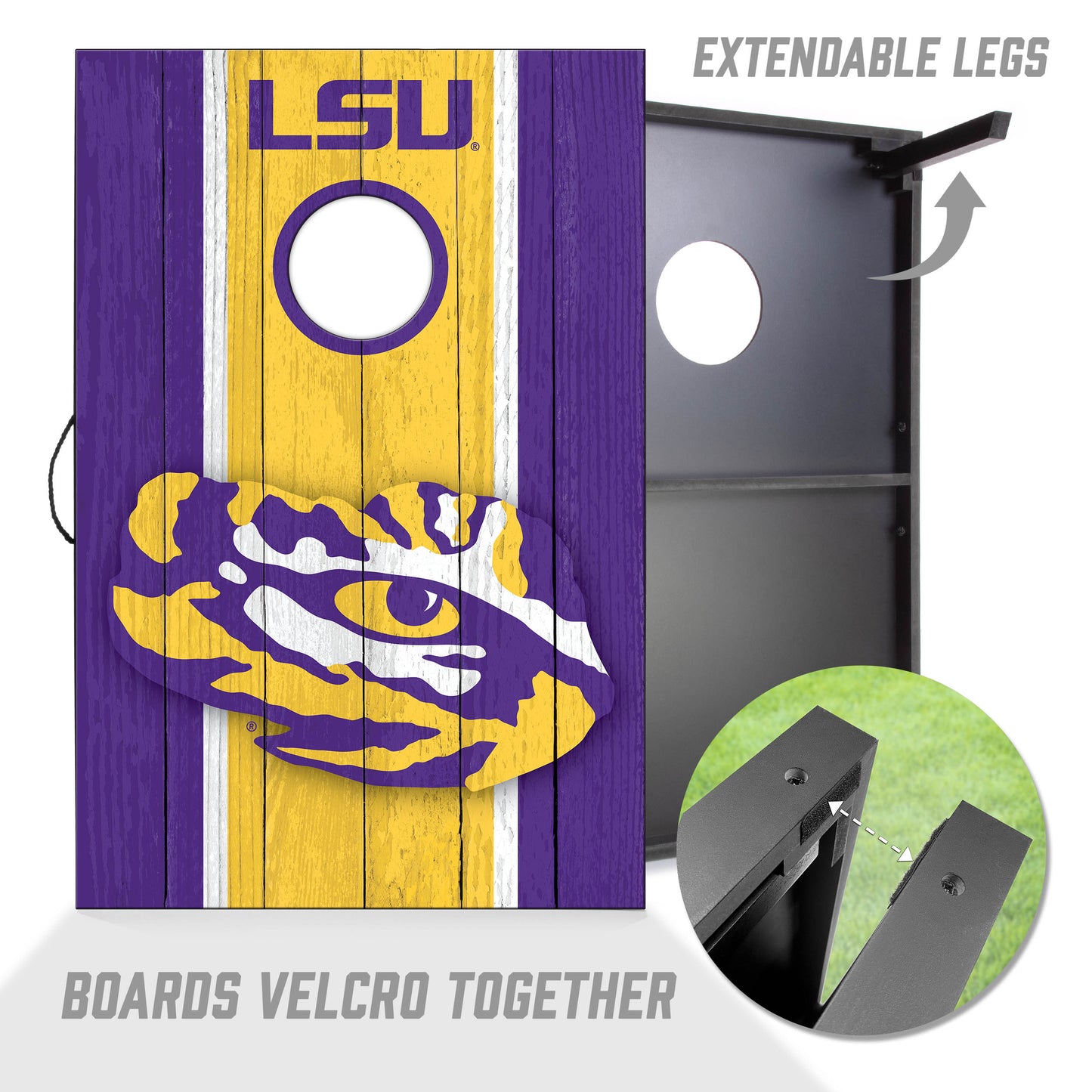 NCAA LSU Tigers 2' x 3' MDF Cornhole Set