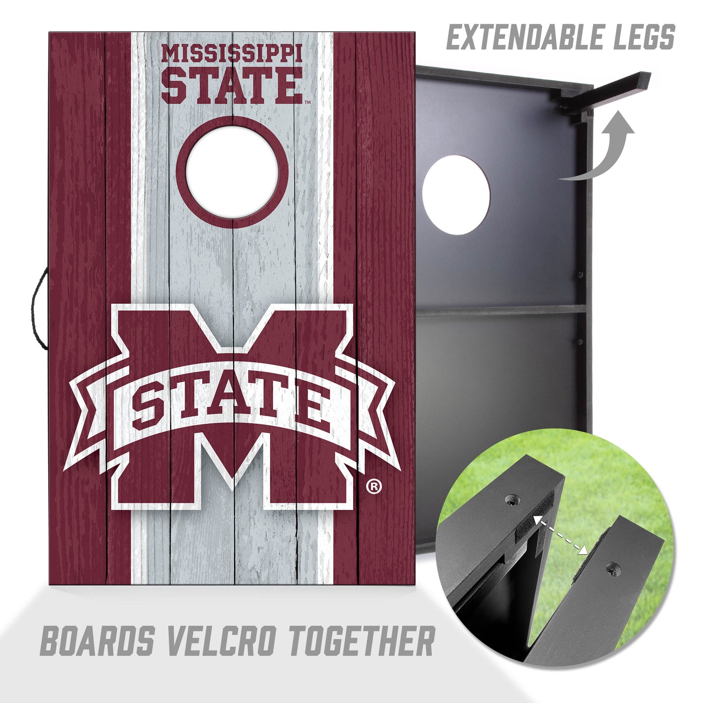 NCAA Mississippi St Bulldogs 2' x 3' MDF Cornhole Set