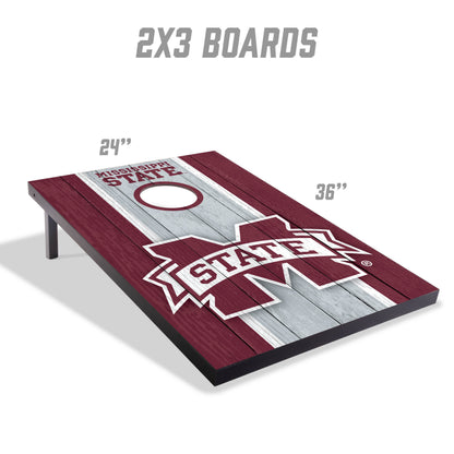 NCAA Mississippi St Bulldogs 2' x 3' MDF Cornhole Set
