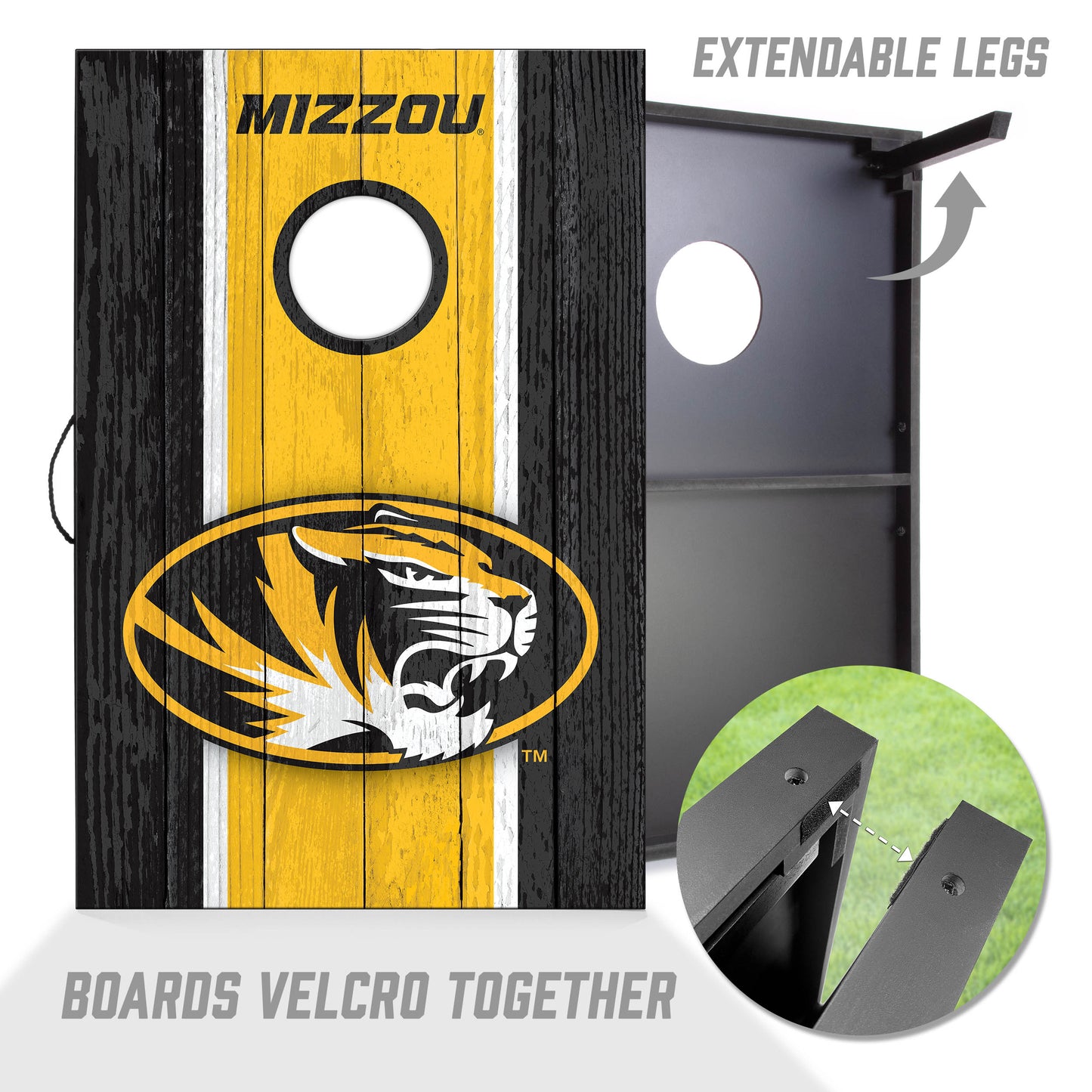 NCAA Missouri Tigers 2' x 3' MDF Cornhole Set