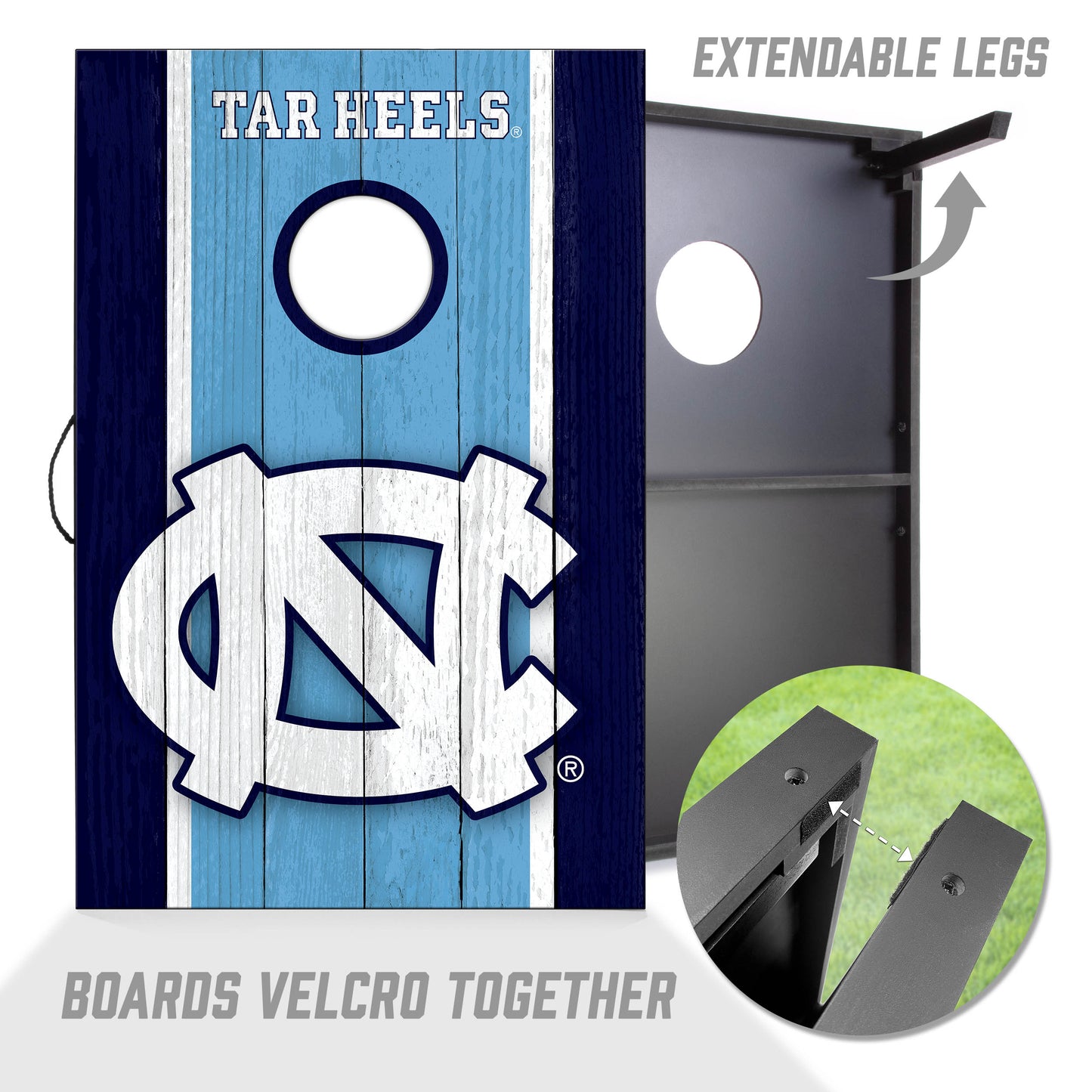 NCAA North Carolina Tar Heels 2' x 3'MD 2' x 3' MDF Cornhole Set