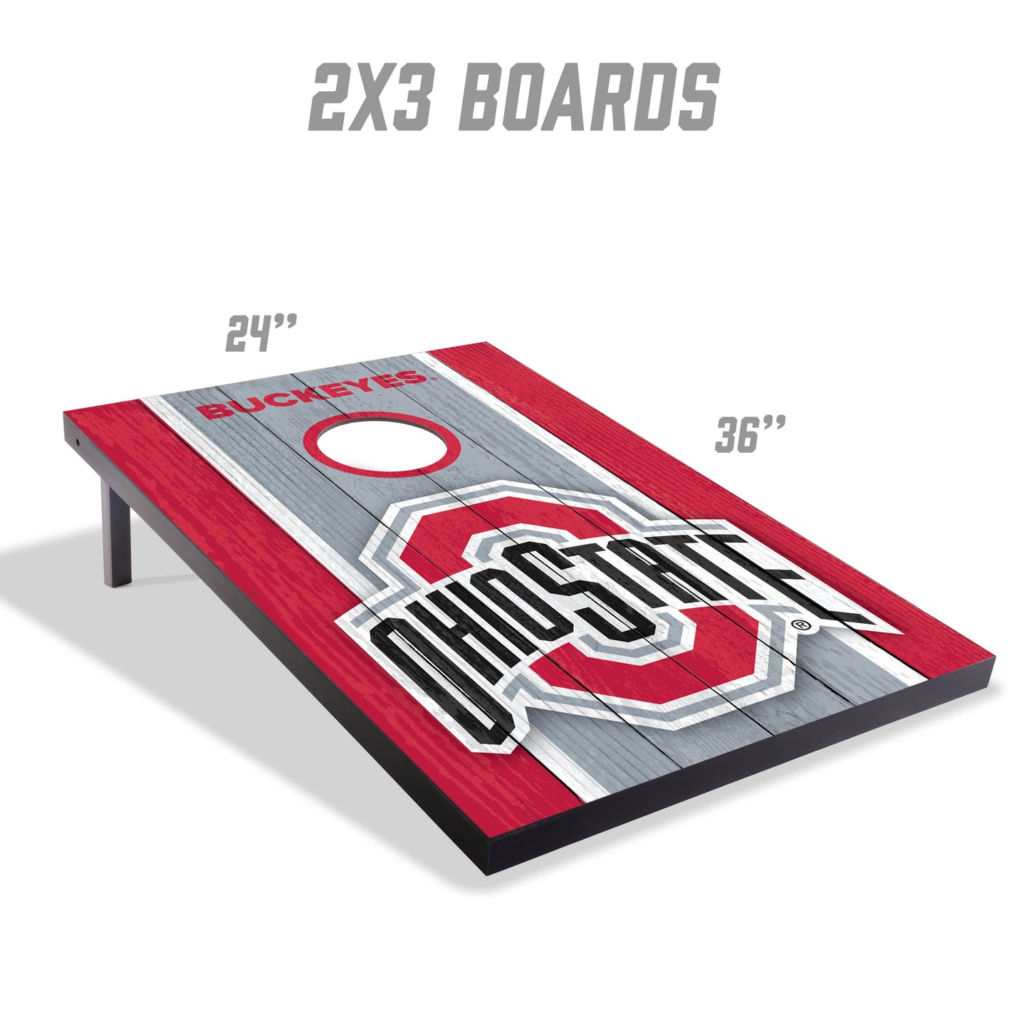 NCAA Ohio St Buckeyes 2' x 3' MDF Cornhole Set