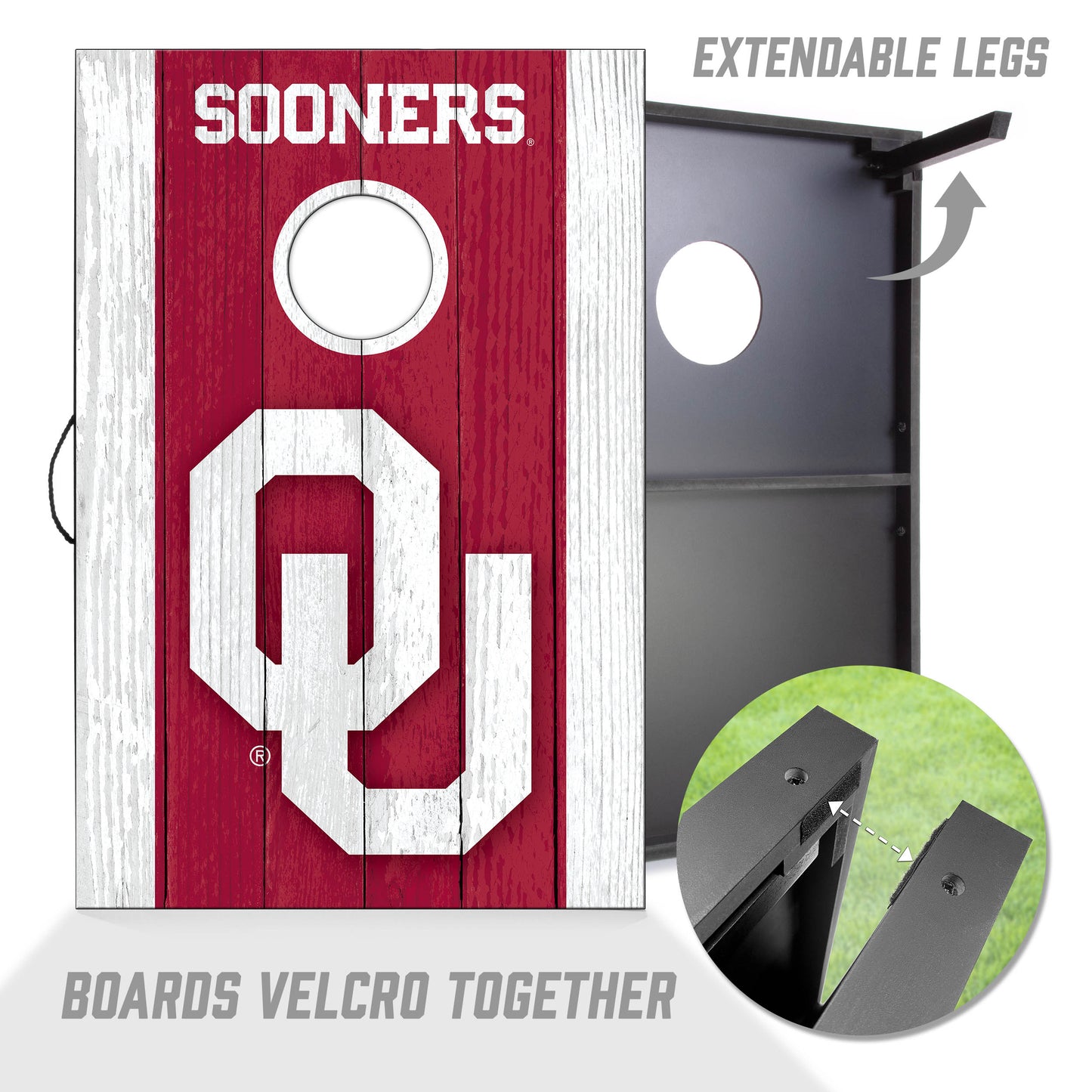 NCAA Oklahoma Sooners 2' x 3' MDF Cornhole Set