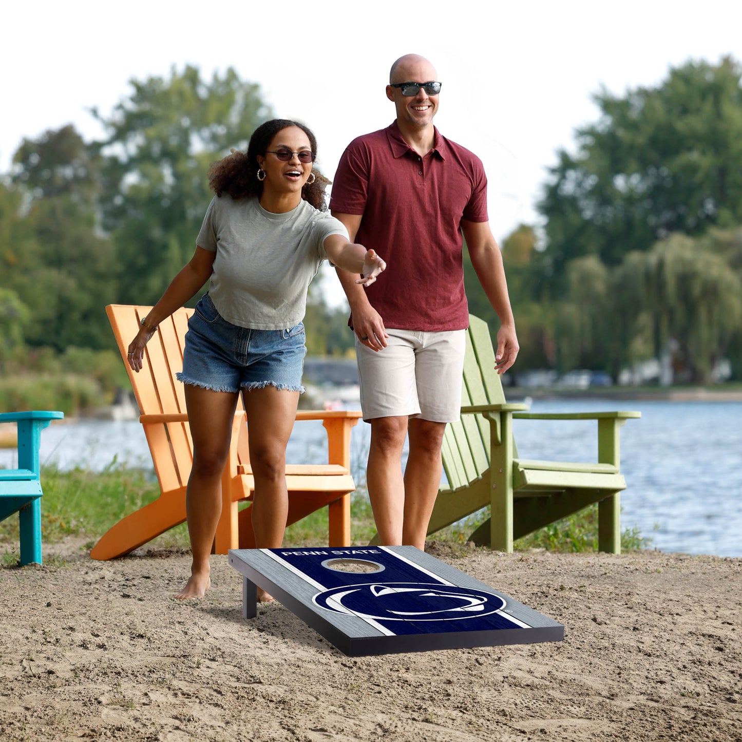 NCAA Penn St Nittany Lions 2' x 3' MDF Cornhole Set
