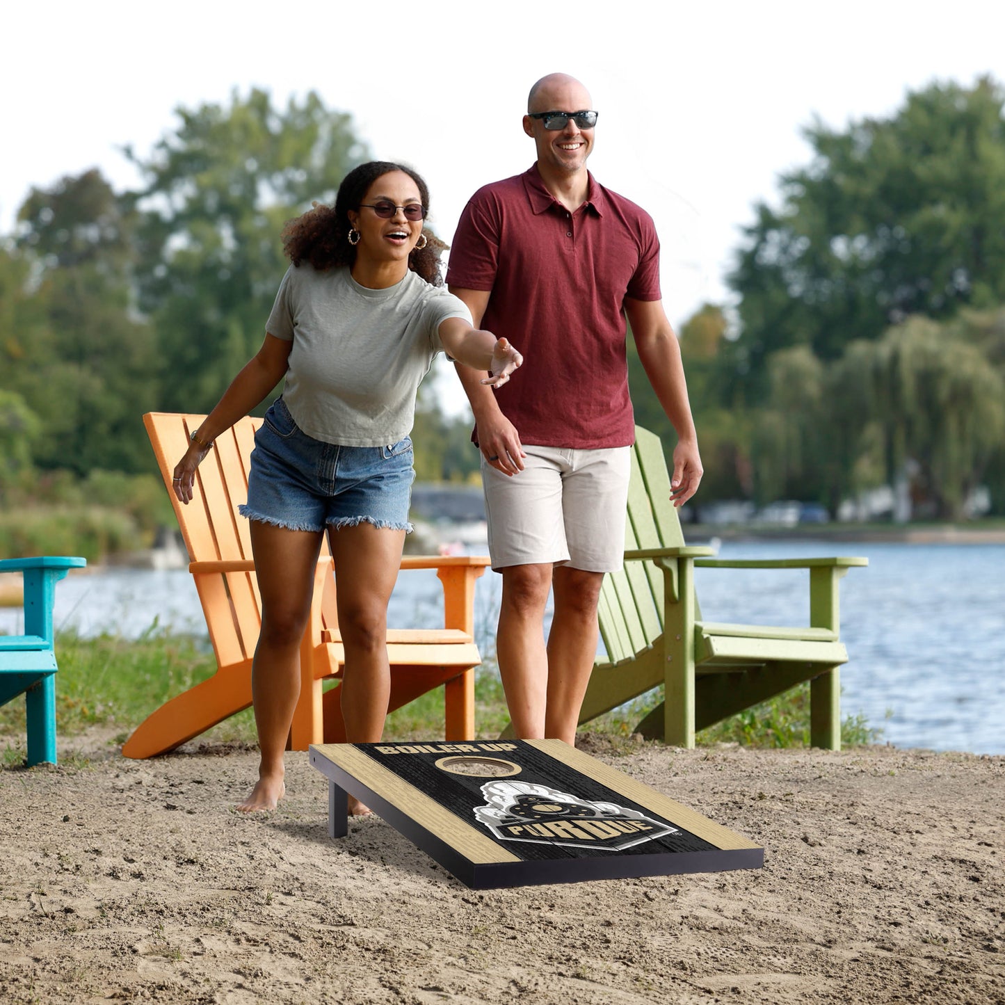 NCAA Purdue Boilermakers 2' x 3' MDF Cornhole Set