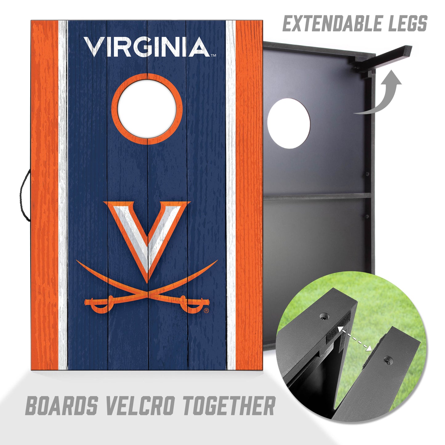 NCAA W Virginia Mountaineers 2' x 3' MDF Cornhole Set