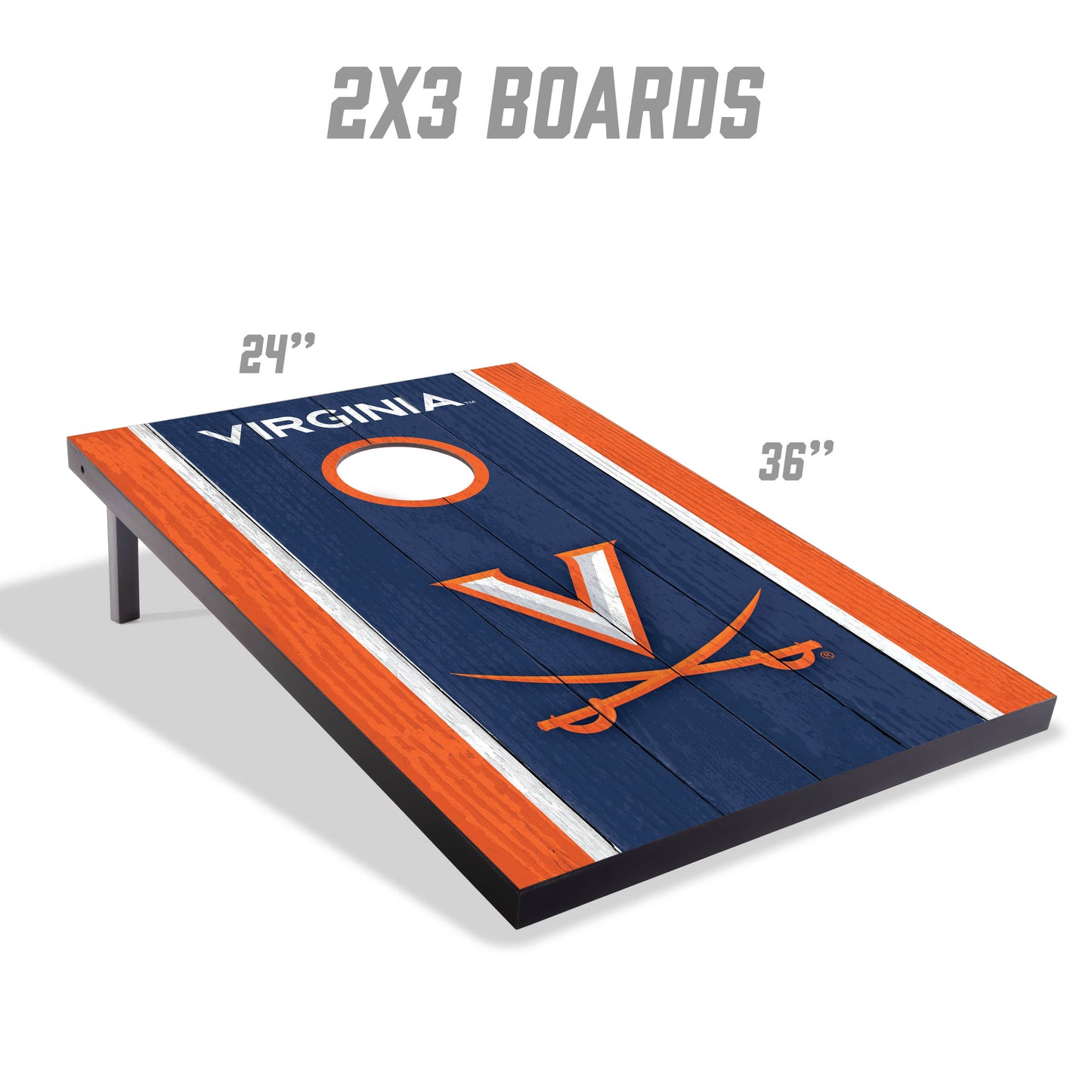 NCAA W Virginia Mountaineers 2' x 3' MDF Cornhole Set
