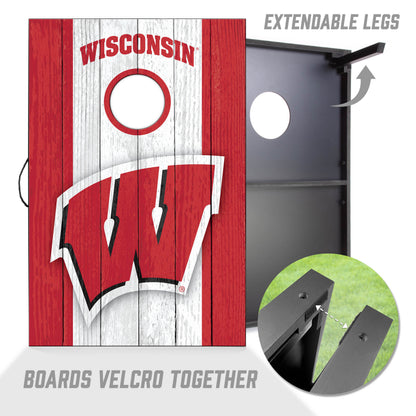 NCAA Wisconsin Badgers 2' x 3' MDF Cornhole Set