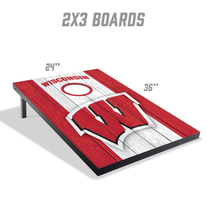 NCAA Wisconsin Badgers 2' x 3' MDF Cornhole Set