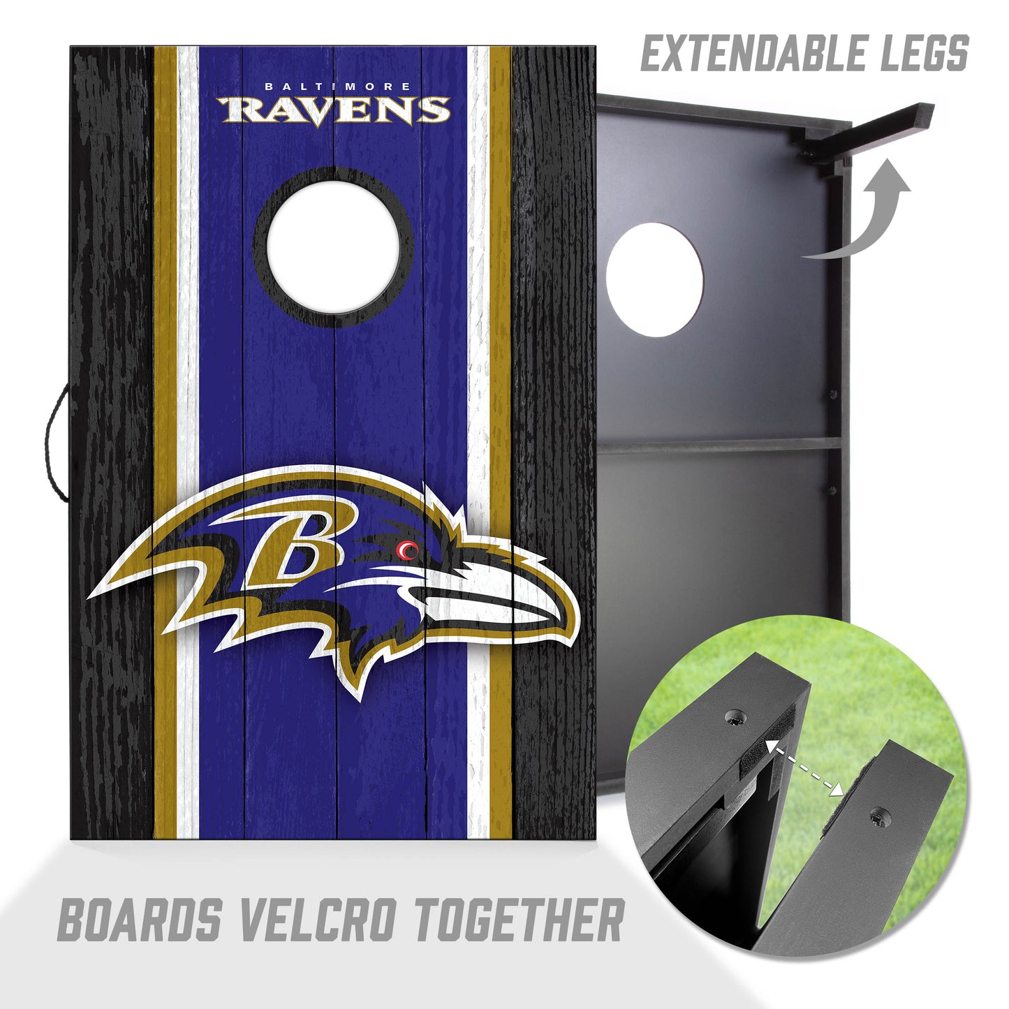 NFL Baltimore Ravens 2' x 3' MDF Cornhole Set
