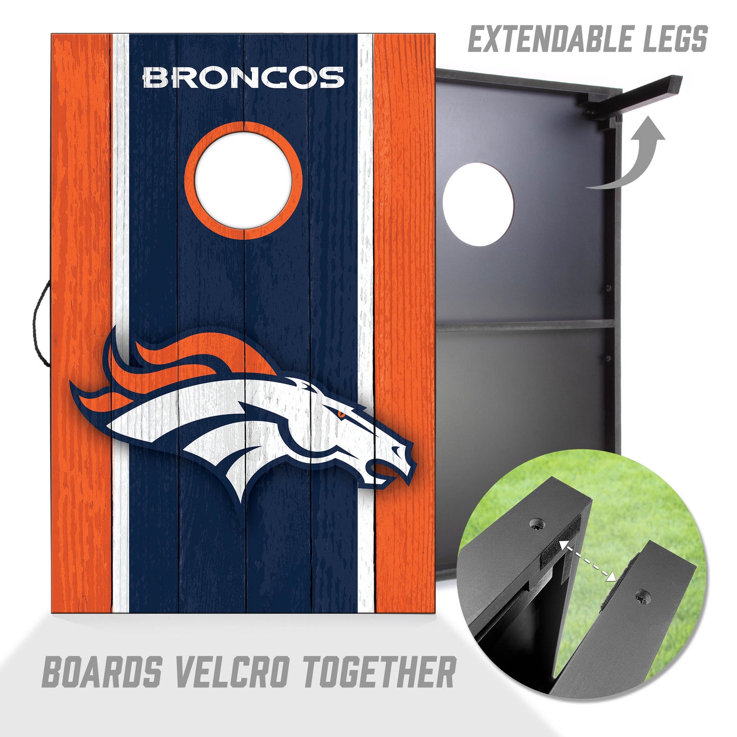 NFL Denver Broncos 2' x 3' MDF Cornhole Set