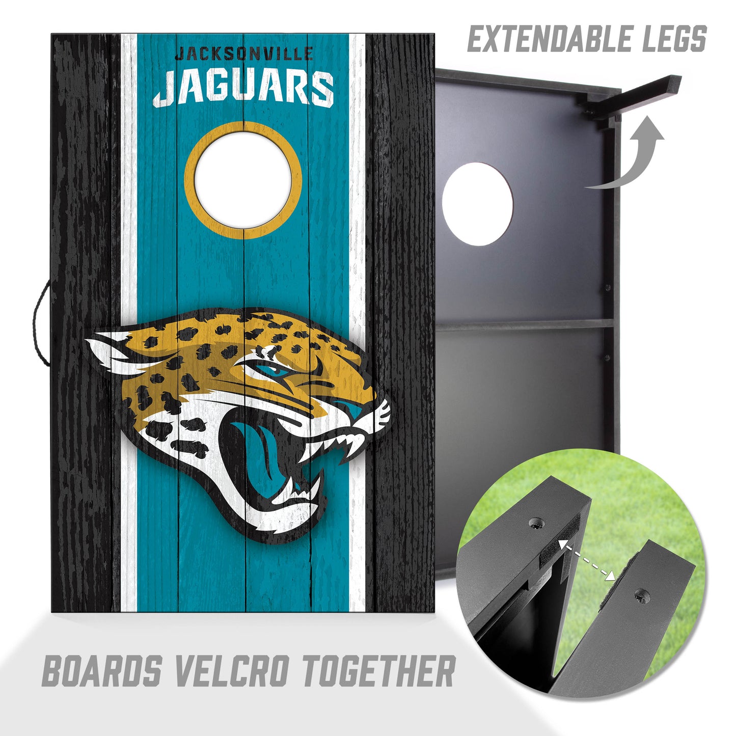NFL Jacksonville Jaguars 2' x 3' MDF Cornhole Set