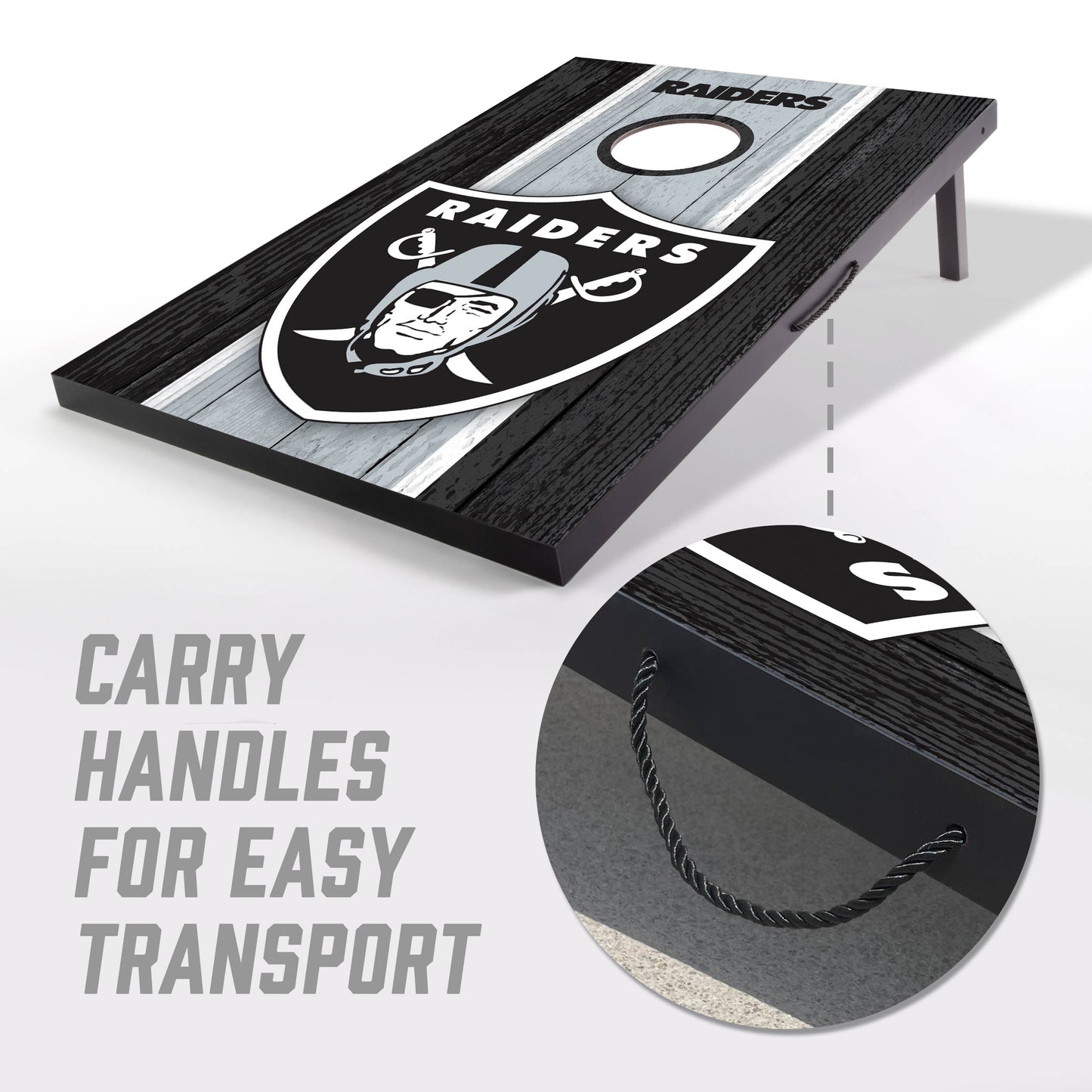 NFL Las Vegas Raiders 2' x 3' MDF Cornhole Set