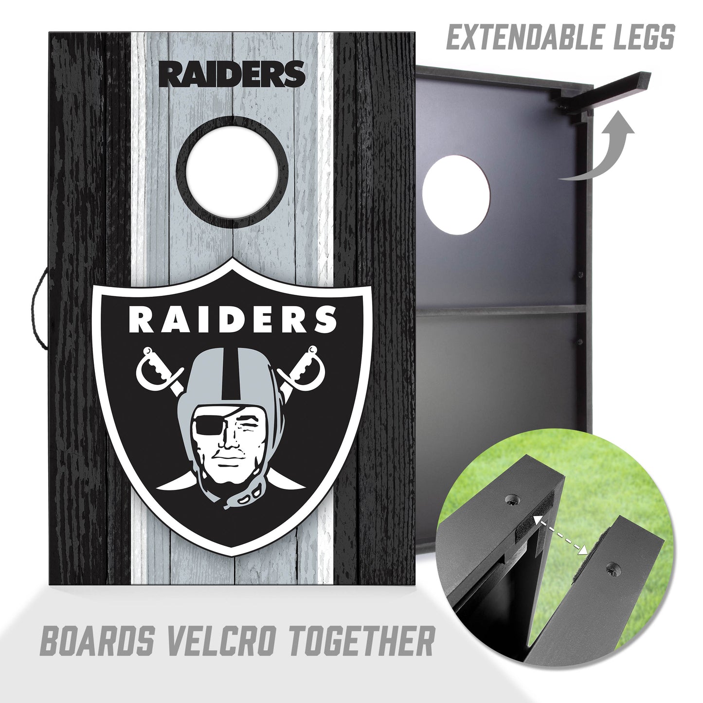NFL Las Vegas Raiders 2' x 3' MDF Cornhole Set