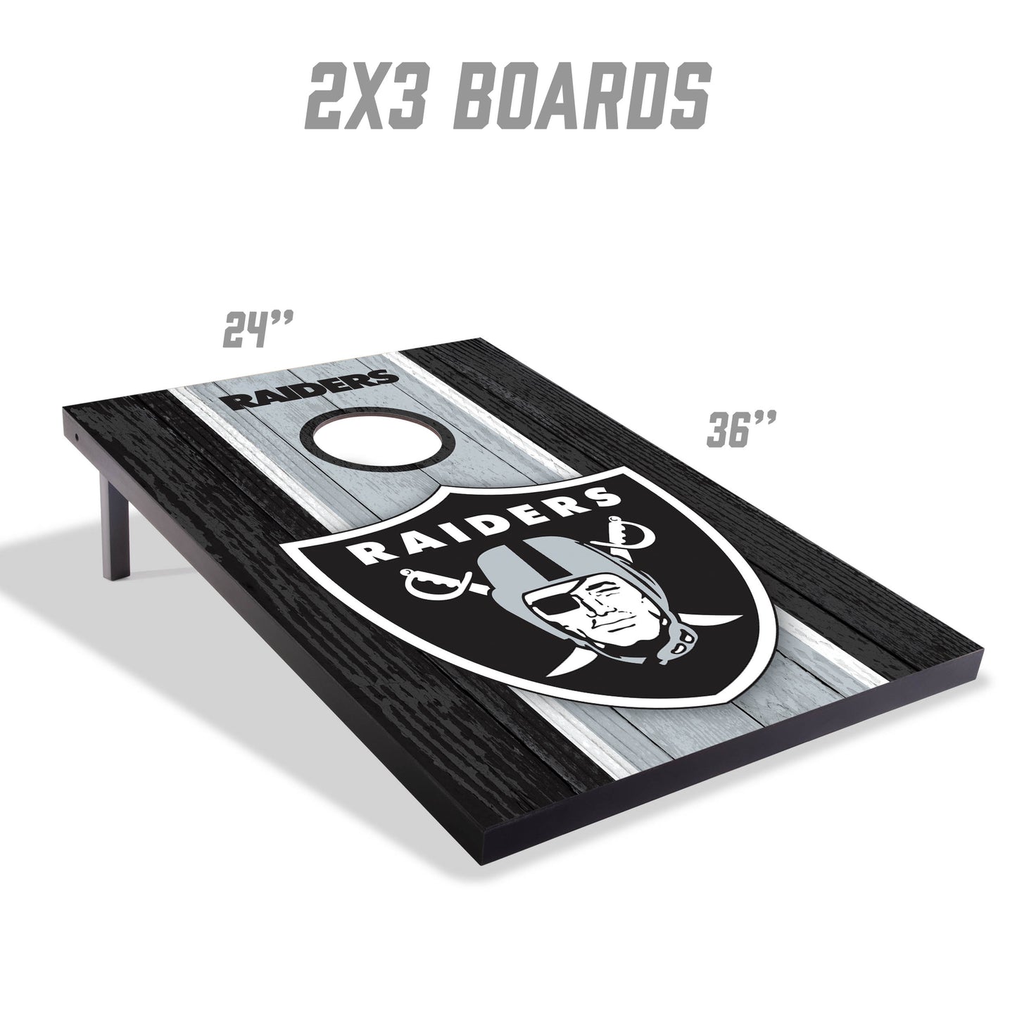 NFL Las Vegas Raiders 2' x 3' MDF Cornhole Set