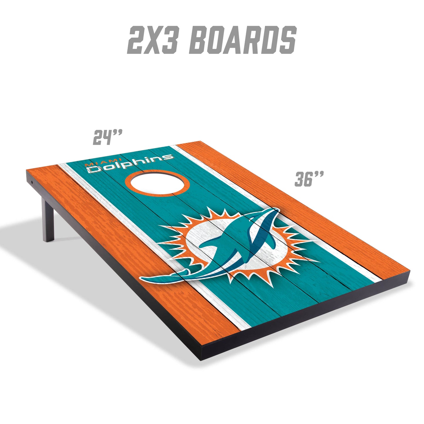 NFL Miami Dolphins 2' x 3' MDF Cornhole Set