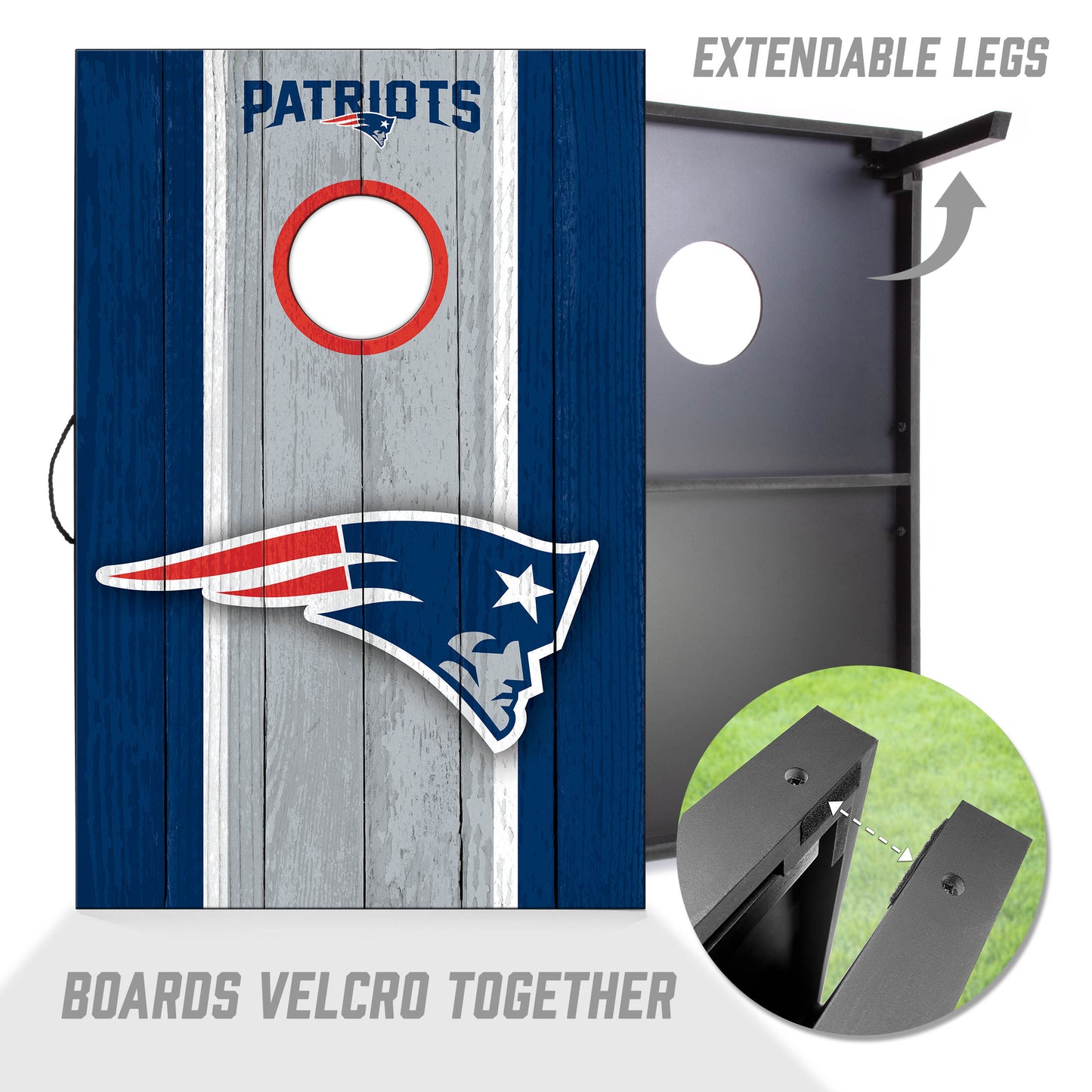 NFL New England Patriots 2' x 3' MDF Cornhole Set